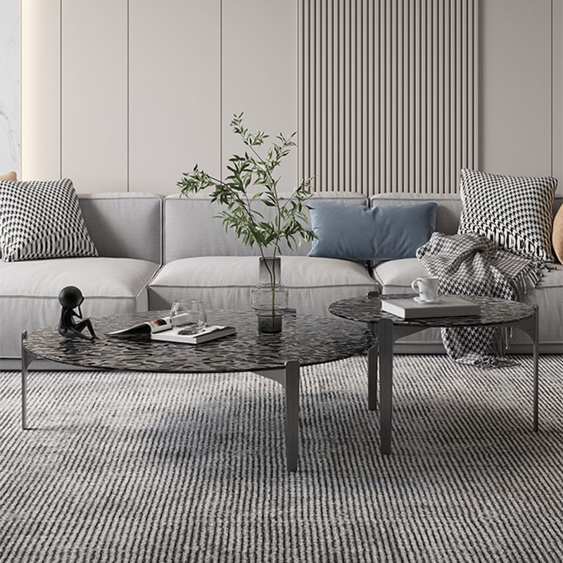 Glass Top Coffee Cocktail Table Coffee or End Table with 3 Legs Clearhalo 'Coffee & Accent Tables' 'Coffee Tables' 'coffee_tables' 'furn' 'furn_coffee_tables' 'Furniture' 'Living Room Furniture' 1200x1200_f67c86d6-e195-4eee-99f0-9aef31326ef3