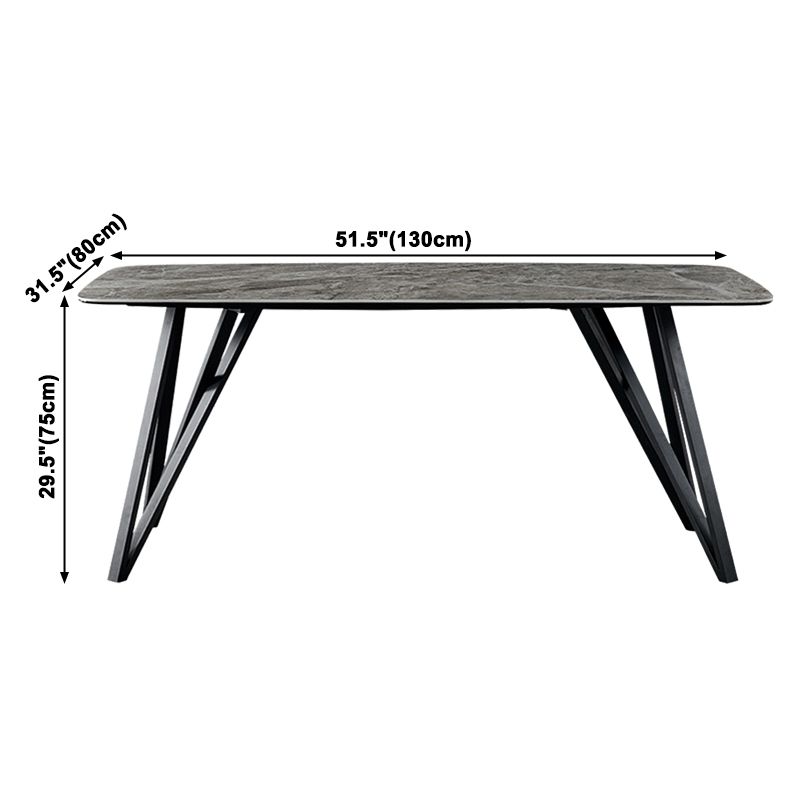 Sintered Stone Modern Rectangle Dining Table Grey Stone Top Table with 4 Legs Clearhalo ' dining_table' 'Dining Tables & Seating' 'Dining Tables' 'furn' 'furn_dining_table' 'Furniture' 'furniture_dining_table' 'Kitchen & Dining Furniture' 'kitchen&dining_furn' 'kitchen' 'kitchen_dining_table' 1200x1200_f681c4c2-55ef-466f-b628-6972d5b44fd8