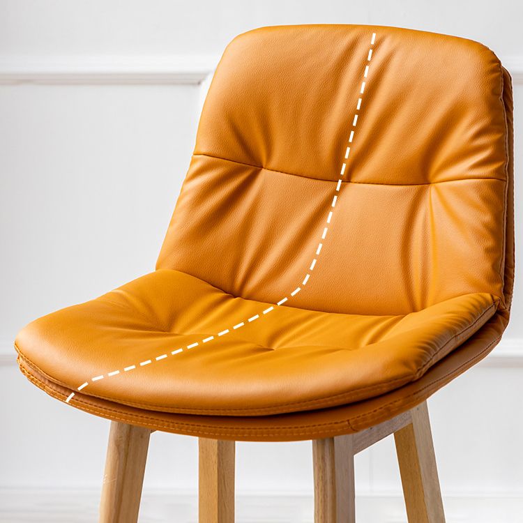 Modern Armless Backrest Counter Stool Wood Milk Tea Shop Bar Stool with Leather Cushion Clearhalo 'Bar Furniture' 'Bar Stools' 'bar_stools' 'furn' 'furn_bar_stools' 'furniture_bar_stools' 'Kitchen & Dining Furniture' 'kitchen&dining_furn' 'kitchen' 'kitchen_furn' Furniture' 1200x1200_f6821f49-1b2c-460e-9fd7-9a879233b65e