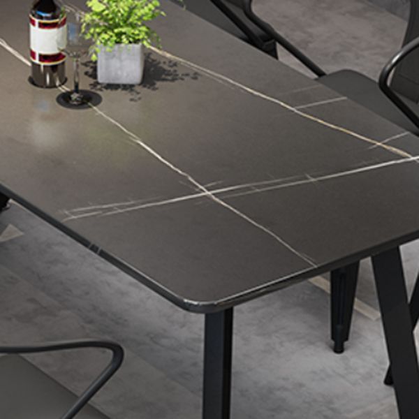 Modern 1/3/7 Pieces Dining Set Rectangle Stone Dining Table for Cafe Clearhalo 'Dining Room Sets' 'Dining Tables & Seating' 'dining_room_set' 'furn' 'furn_dining_room_set' 'Furniture' 'Kitchen & Dining Furniture' 1200x1200_f6832b4d-5d10-4d6d-af39-812d5b7df632