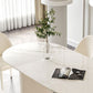 Juego de comedor Glam Oval Stone 1/4/5/7 piezas, muebles de comedor para el hogar