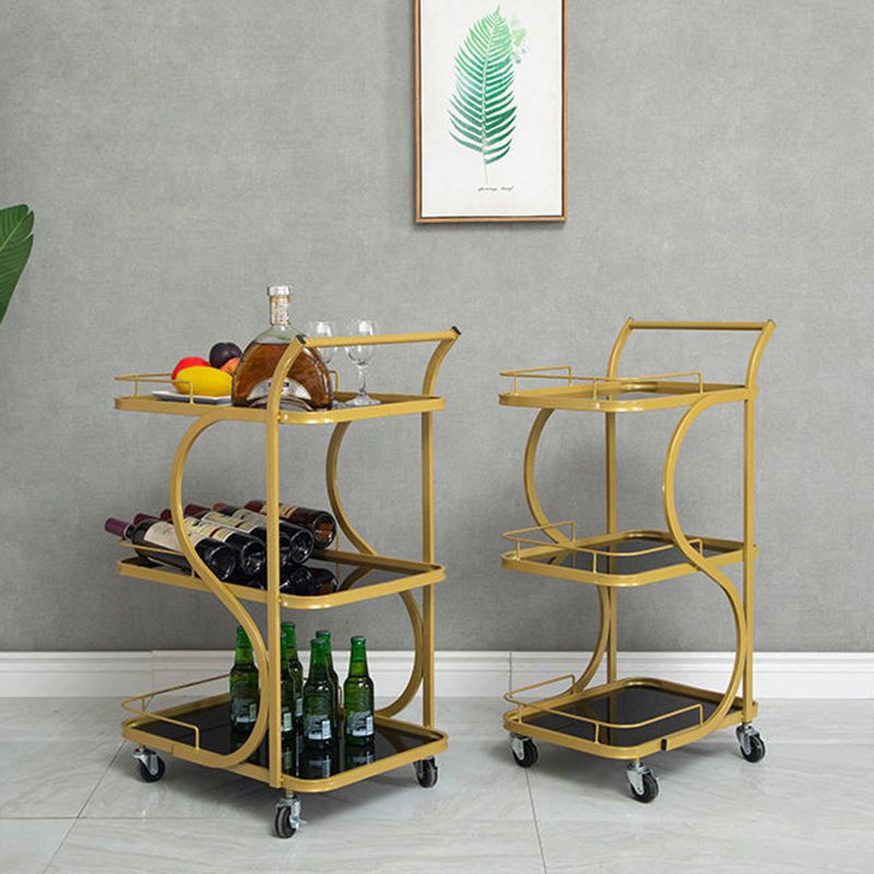 33.07" High Modern Style Prep Table Rolling Metal Prep Table for Kitchen