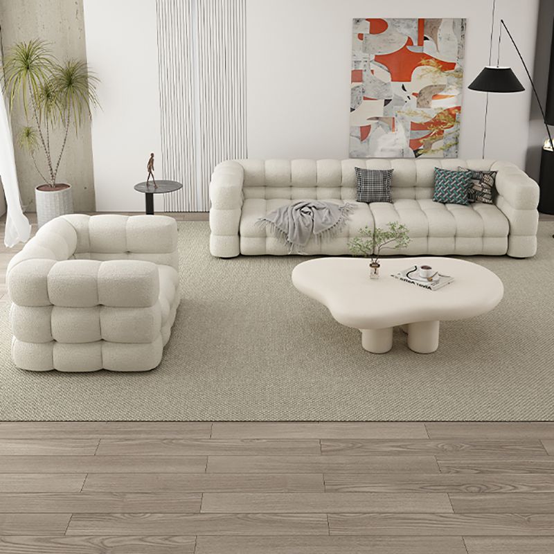 35" Wide Scandinavian Sofa Bed White Fabric Seating with Pillows Clearhalo 'furn' 'furn_sofas' 'Furniture' 'Living Room Furniture' 'Sofa' 'sofas' 1200x1200_f686bfc7-5436-4c26-922d-2255b15b6f7f