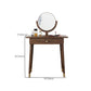 29.92" Wide Vanity Set with Stool and Mirror Traditional Ash Dresser
