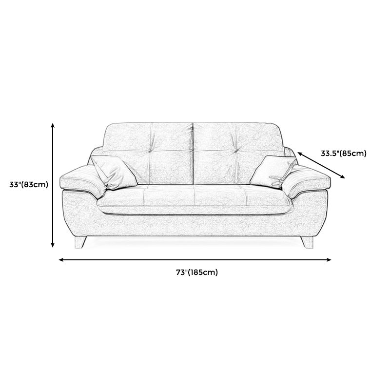 Faux Leather Pillow Top Arm Modern Sofa with Stain Resistant and Water Proof Clearhalo 'furn' 'furn_sofas' 'Furniture' 'furniture_sofas' 'kitchen' 'kitchen_sofas' 'Living Room Furniture' 'Sofa' 'sofas' 1200x1200_f687b262-0892-4b4a-8b4b-6515f720e698