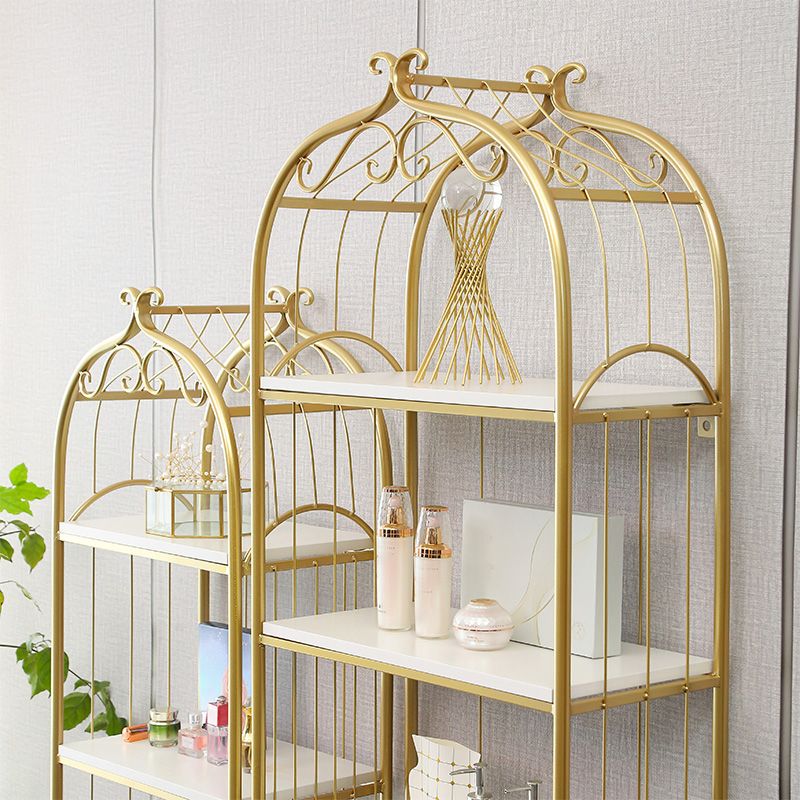 Glam Style Gold Bookshelf Metal Open Shelf Bookcase for Home Clearhalo 'Bookcases' 'furn' 'furn_bookcases' 'Furniture' 'furniture_bookcases' 'Office Furniture' 1200x1200_f687fb60-1c23-444a-971d-903b1a469cbe