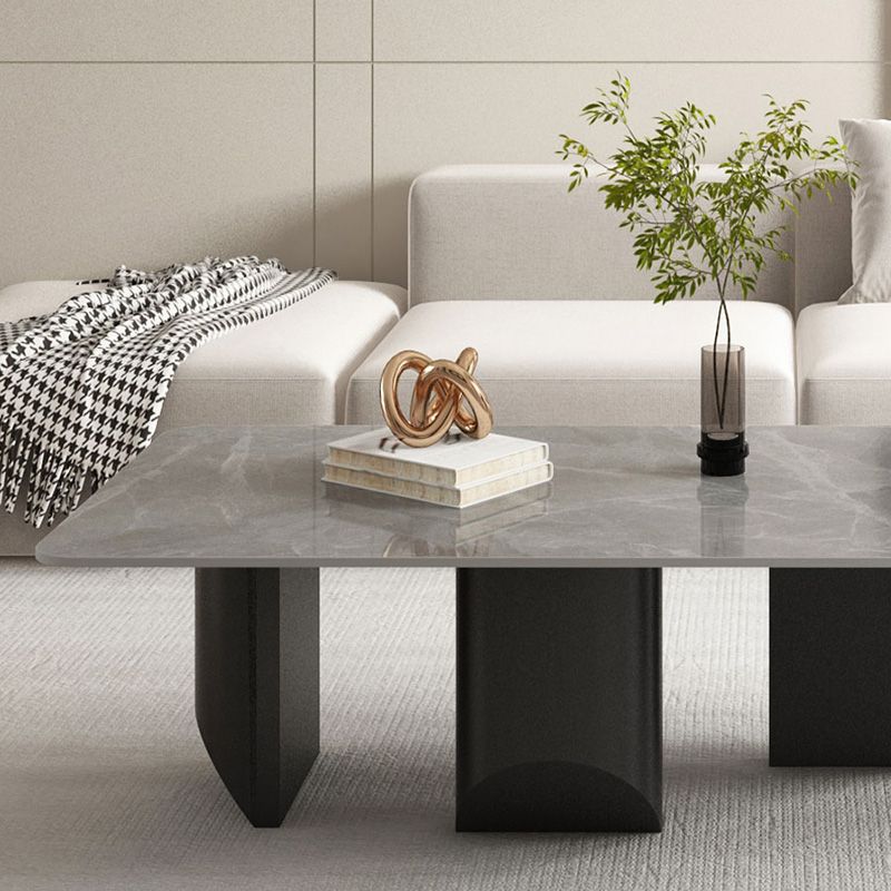 Slate Rectangular Coffee Table Metal Legs Coffee Cocktail Table Clearhalo 'Coffee & Accent Tables' 'Coffee Tables' 'coffee_tables' 'furn' 'furn_coffee_tables' 'Furniture' 'Living Room Furniture' 1200x1200_f6882943-b547-4901-ae2b-6c1eff406c35