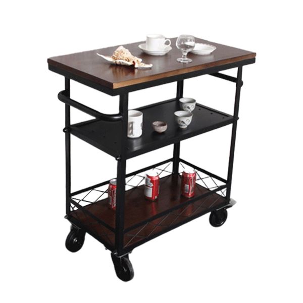 Rolling Prep Table Modern Wood Rectangular Prep Table for Dining Room Clearhalo 'furn' 'furn_kitchen_islands_carts' 'Furniture' 'Kitchen & Dining Furniture' 'Kitchen Islands & Carts' 'kitchen_islands_carts' 1200x1200_f689e747-24ce-40cd-ad05-b8fdedd39563