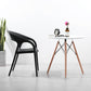 Modern Style Dining Chair Plastic Arm Chair with Plastic Legs for Kitchen