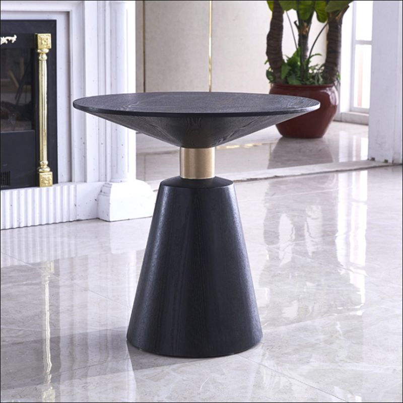 Contemporary Solid Wood Pedestal Round Living Room Side End Table Clearhalo 'Coffee & Accent Tables' 'End & Side Tables' 'end_side_tables' 'furn' 'furn_end_side_tables' 'Furniture' 'Living Room Furniture' 1200x1200_f68be597-cb6a-443a-b9a0-421ded23fb01