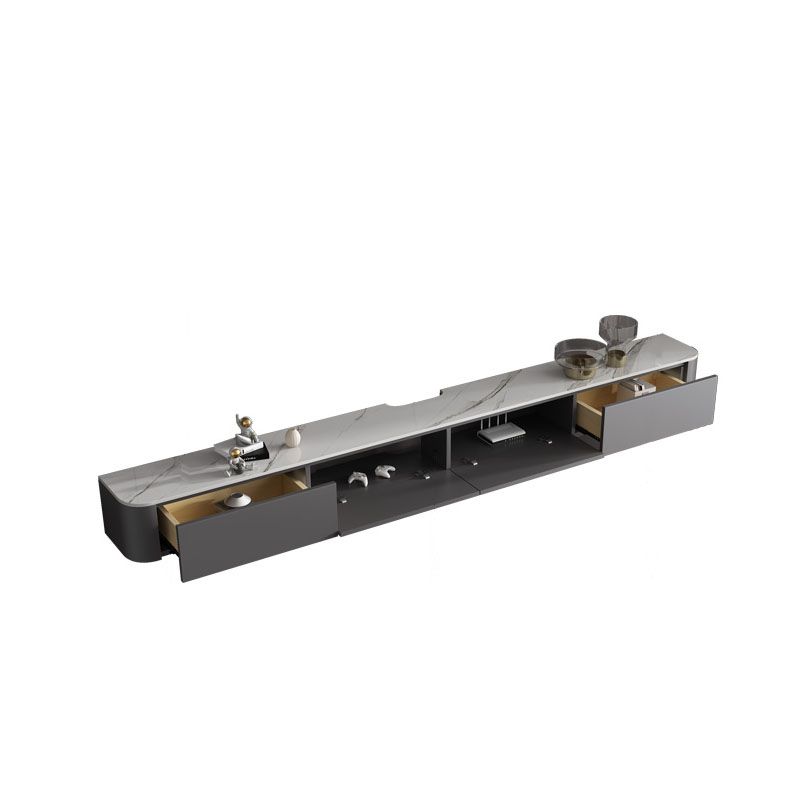 Gray Stone Media Console Contemporary Wall-mounted TV Console Clearhalo 'furn' 'furn_tv_stands_entertainment_centers' 'Furniture' 'Living Room Furniture' 'TV Stands & Entertainment Centers' 'TV Stands & Media Storage Furniture' 'tv_stands_entertainment_centers' 1200x1200_f68bead1-8354-4a12-9b07-8f80010228cc