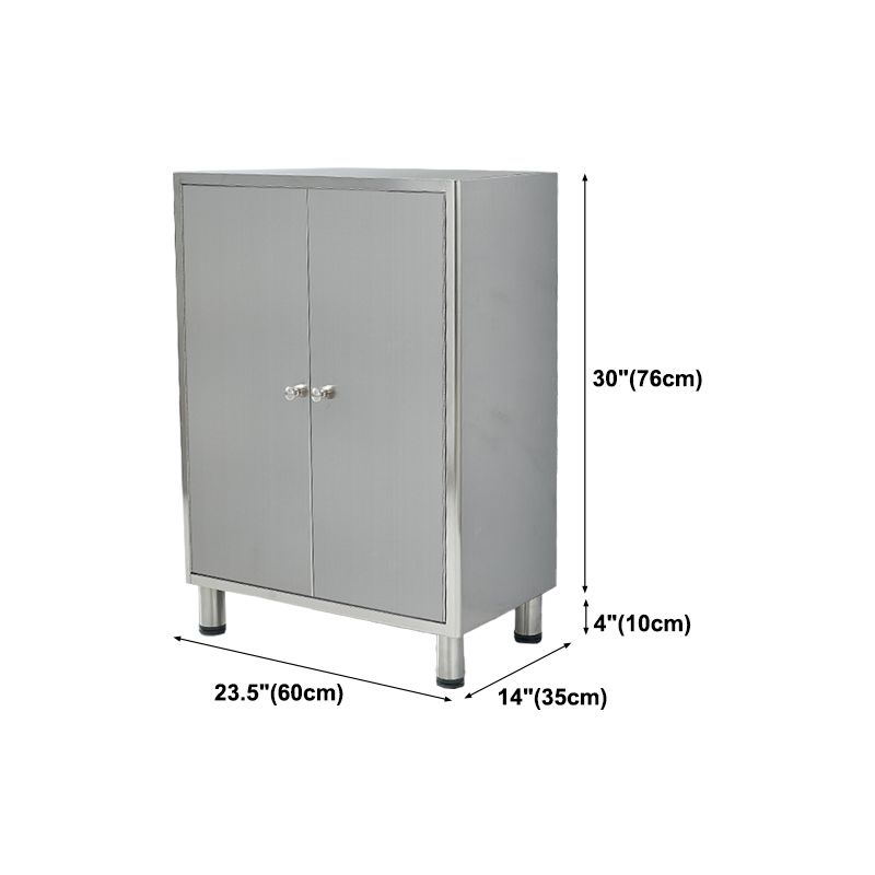 Stainless Steel Sideboard Cabinet Modern Server Cabinet with Storage for kitchen Clearhalo 'buffet_sideboard' 'Buffets & Sideboards' 'furn' 'furn_buffet_sideboard' 'Furniture' 'furniture_buffet_sideboard' 'Kitchen & Dining Furniture' 1200x1200_f68bebb2-6789-414b-b41f-ee7dbf067039