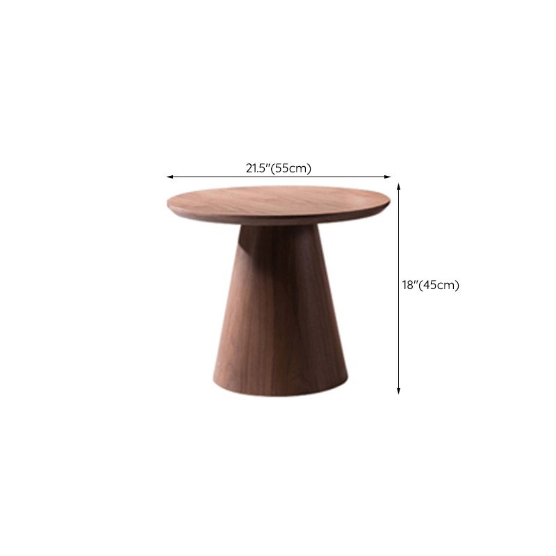 Mesa de altura pedestal de madera sólida redonda de la sala de estar escandinava