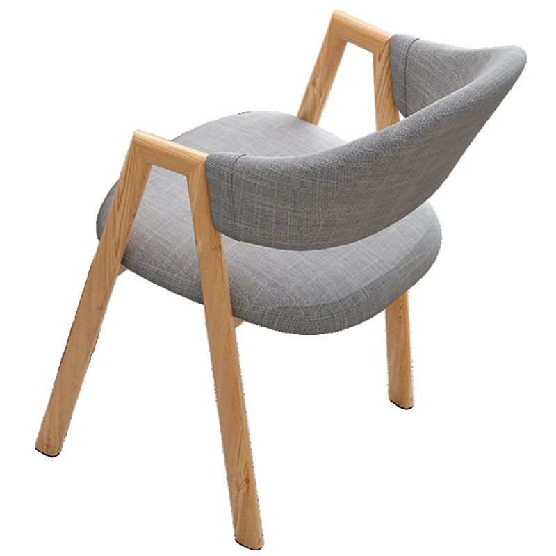 Modern Style Iron Arm Chair Open Back Dining Side Chair with Upholstered Clearhalo 'Dining Chairs' 'Dining Tables & Seating' 'dining_chair' 'furn' 'furn_dining_chair' 'Furniture' 'furniture_dining_chair' 'Kitchen & Dining Furniture' 1200x1200_f68f5721-5840-407e-8ac7-e675e229f0a8