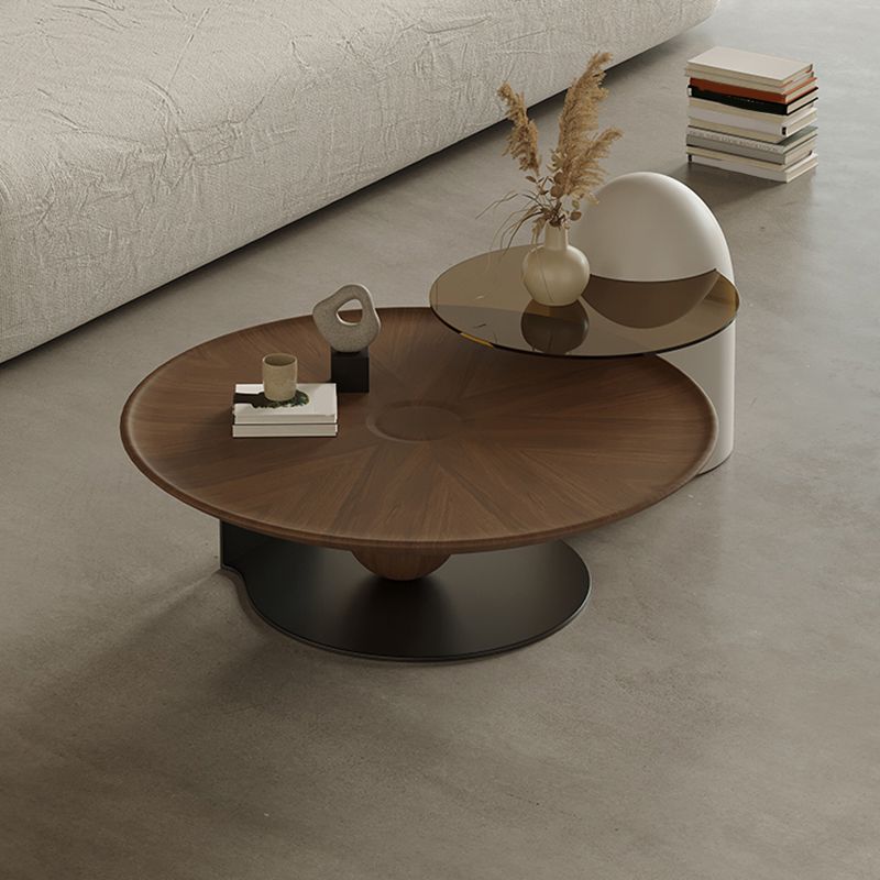 Modern Wood Coffee Table Round Nesting Coffee Table Set for Living Room Clearhalo 'Coffee & Accent Tables' 'Coffee Tables' 'coffee_tables' 'furn' 'furn_coffee_tables' 'Furniture' 'Living Room Furniture' 1200x1200_f6903257-bfdc-4fdd-83c6-af17dd228101