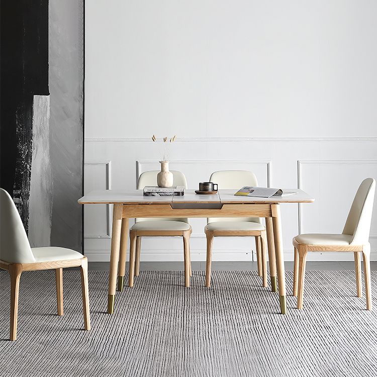 Stone 4-foot Dinette Table Traditional Luxury Extendable Dining Table for Home Clearhalo ' dining_table' 'Dining Tables & Seating' 'Dining Tables' 'furn' 'furn_dining_table' 'Furniture' 'furniture_dining_table' 'Kitchen & Dining Furniture' 'kitchen&dining_furn' 'kitchen' 'kitchen_dining_table' 1200x1200_f69045b4-203e-40de-be7a-cad413ac1264