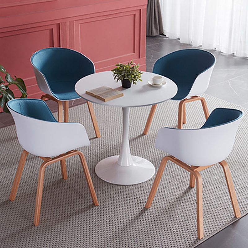 Contemporary Style Chair Dining Arm Chair with Wooden Legs for Kitchen Clearhalo ' kitchen&dining_furn' 'Dining Chairs' 'Dining Tables & Seating' 'dining_chair' 'furn' 'furn_dining_chair' 'Furniture' 'furniture_dining_chair' 'Kitchen & Dining Furniture' 'kitchen' 1200x1200_f690bf50-30e6-4a01-a701-1cc5bcd43adf
