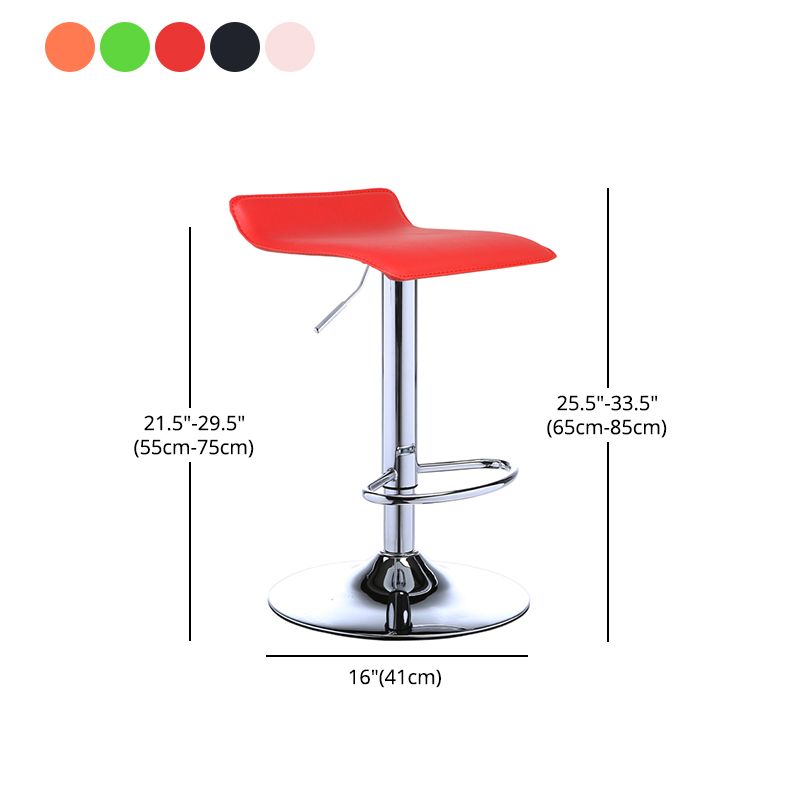 Contemporary PU Leather Swivel Barstool Indoor Bar Stool with Low Back Clearhalo 'Bar Furniture' 'Bar Stools' 'bar_stools' 'furn' 'furn_bar_stools' 'Furniture' 'furniture_bar_stools' 'Kitchen & Dining Furniture' 1200x1200_f6917156-9f43-41b6-adbf-c6b8d6a0cecc