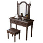 3-Piece Set Makeup Vanity Victorian Mirror and Stool Dressing Desk Clearhalo 'Bedroom Furniture' 'furn' 'furn_makeup_vanities' 'Furniture' 'Makeup Vanities' 'makeup_vanities' 1200x1200_f69173b0-a23d-436e-9ce4-5176c74f4056