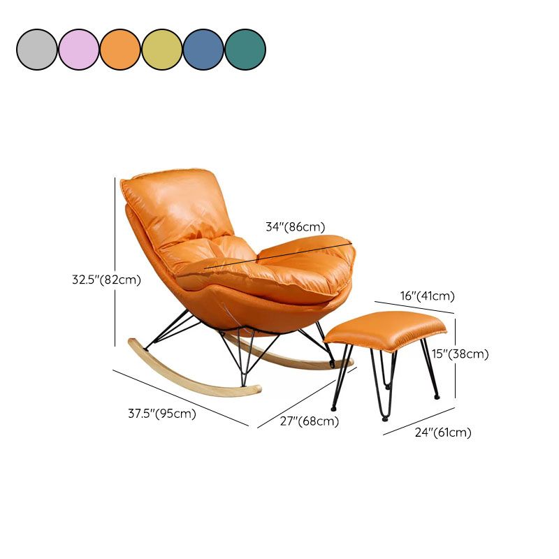 Sedia di divano pigro moderna sedia a dondolo a base di ferro in soggiorno