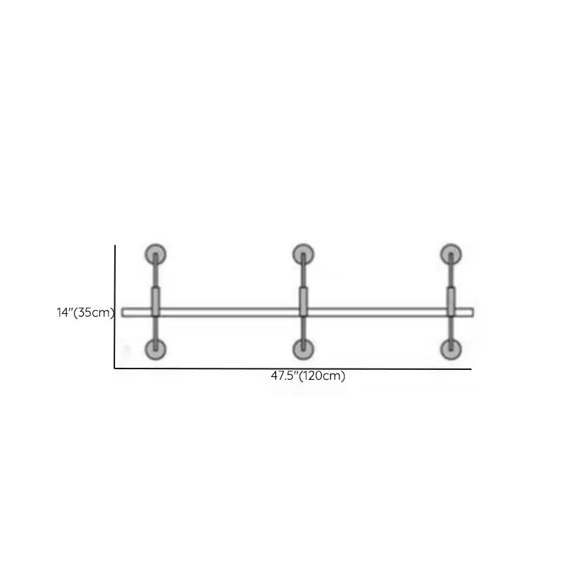 Metal and Wood Glam Shelf Bookcase Gold Wall Mounted Bookshelf for Office