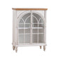 Traditional Pine Display Stand White Storage Cabinet for Living Room