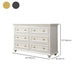 Glam White Wooden Horizontal Storage Chest with Drawers for Home