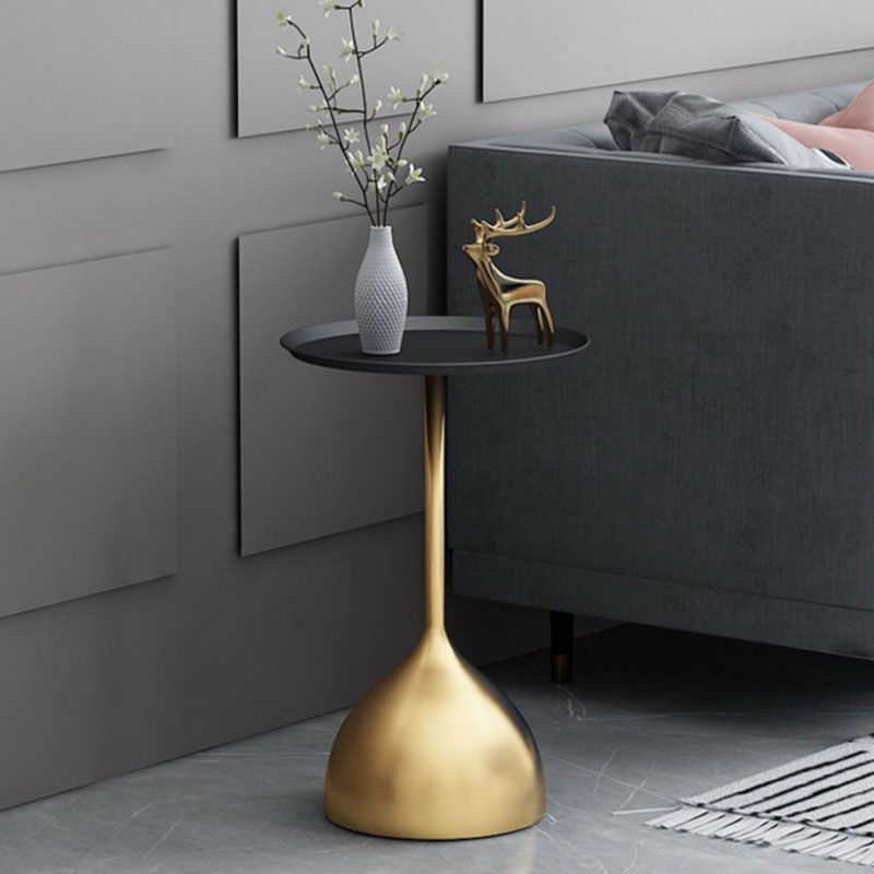 Tavolino in metallo tondo rotondo in metallo alto 21 "Tavolino.