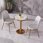 Glam Dining Set Stone 1/3/4 Pieces Dining Round Furniture for Home Clearhalo 'Dining Room Sets' 'Dining Tables & Seating' 'dining_room_set' 'furn' 'furn_dining_room_set' 'Furniture' 'Kitchen & Dining Furniture' 1200x1200_f694d897-7484-4d85-b943-e90dbbb6e844
