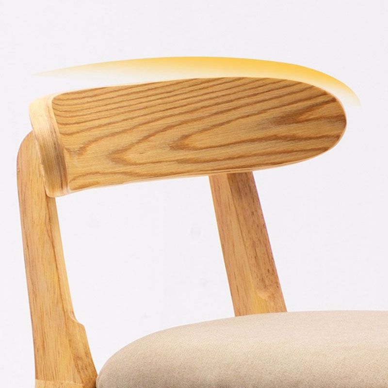 Scandinavian Upholstered Low Back Footrest Stool Matte Finish Rubberwood Barstool Clearhalo 'Bar Furniture' 'Bar Stools' 'bar_stools' 'furn' 'furn_bar_stools' 'Furniture' 'furniture_bar_stools' 'Kitchen & Dining Furniture' 1200x1200_f69563e9-63c8-494a-8311-413ec30d089f