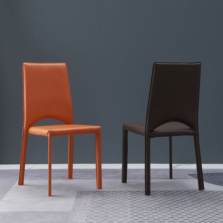 Contemporary Style Kitchen Dining Chair Stackable Armless Chair with Metal Legs Clearhalo ' kitchen&dining_furn' 'Dining Chairs' 'Dining Tables & Seating' 'dining_chair' 'furn' 'furn_dining_chair' 'Furniture' 'furniture_dining_chair' 'Kitchen & Dining Furniture' 'kitchen' 1200x1200_f69622a2-b162-479a-8701-7f5a525b1a97