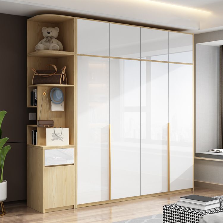 Contemporary Storage Cabinet Engineered Wood Wardrobe Armoire Clearhalo 'Armoires & Wardrobes' 'armoires_wardrobes' 'Bedroom Furniture' 'furn' 'furn_armoires_wardrobes' 'Furniture' 1200x1200_f696254b-3a45-4142-8c6a-fd4712806dfe