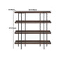 Modern Solid Wood Bookshelf Brown Etagere Open plank Verticale boekenkast
