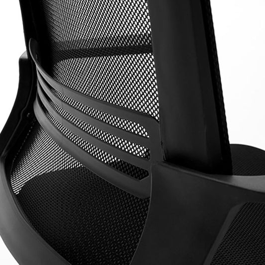 Silla moderna sin ruedas brazos fijos tapizados sin silla de escritorio angustiante