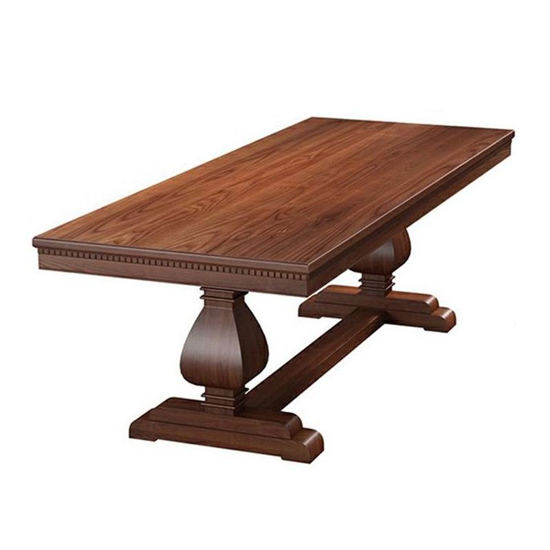 Industrial Solid Wood Dining Table Rectangle Kitchen Table with Trestle Base Clearhalo ' dining_table' 'Dining Tables & Seating' 'Dining Tables' 'furn' 'furn_dining_table' 'Furniture' 'furniture_dining_table' 'Kitchen & Dining Furniture' 'kitchen&dining_furn' 'kitchen' 'kitchen_dining_table' 1200x1200_f6972fdf-6e1a-4c32-906c-60cd75645cc4