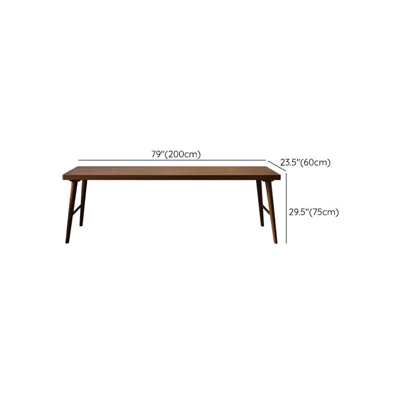 Modern Solid Wood Writing Desk H-Base 23.62" Wide Office Desk Clearhalo 'furn' 'furn_office_desk' 'Furniture' 'Office Desks' 'Office Furniture' 'office_desk' 1200x1200_f6986054-11d7-4124-ae28-60b3b370789b