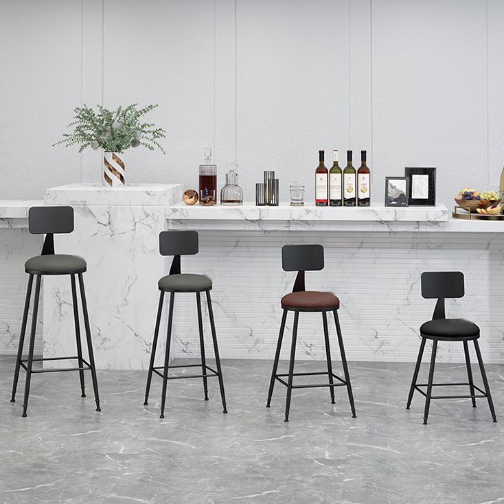 Industrial Footrest Bristol Stool Matte Finish Iron Bar Stool Clearhalo 'Bar Furniture' 'Bar Stools' 'bar_stools' 'furn' 'furn_bar_stools' 'Furniture' 'furniture_bar_stools' 'Kitchen & Dining Furniture' 1200x1200_f69871ee-bdda-4c1e-8f50-96f6576e4974