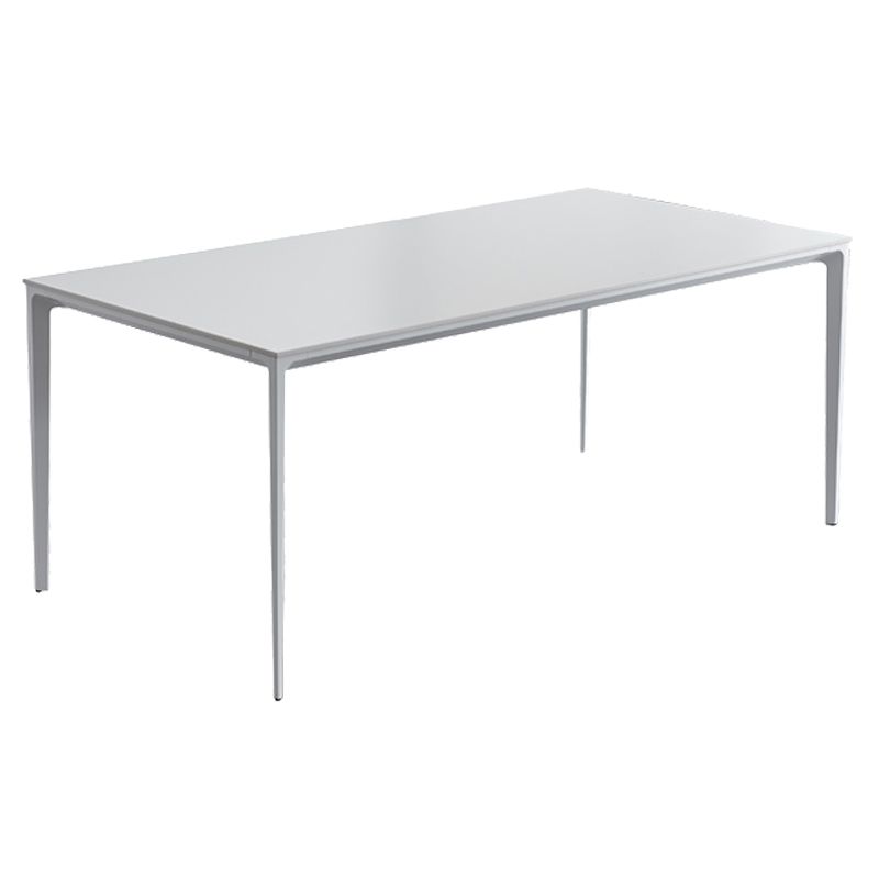 Industrial Rectangle White Dining Table Sintered Stone Standard Dining Table for Kitchen Clearhalo ' dining_table' 'Dining Tables & Seating' 'Dining Tables' 'Furniture' 'furniture_dining_table' 'Kitchen & Dining Furniture' 'kitchen&dining_furn' 'kitchen' 'kitchen_dining_table' 1200x1200_f699d66a-4161-4b93-bcc2-24ee004fb638