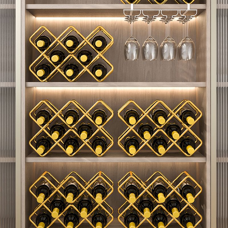 Modern Wine Bottle & Glass Rack Metal Wine Holder for Kitchen Clearhalo 'furn' 'furn_wine_racks' 'Furniture' 'Kitchen & Dining Furniture' 'Wine Racks' 'wine_racks' 1200x1200_f69a5230-860b-48af-9303-323cc2aa957f