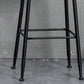 Modern Style Iron Barstool Solid Wood Seat Bar Chair with Backrest