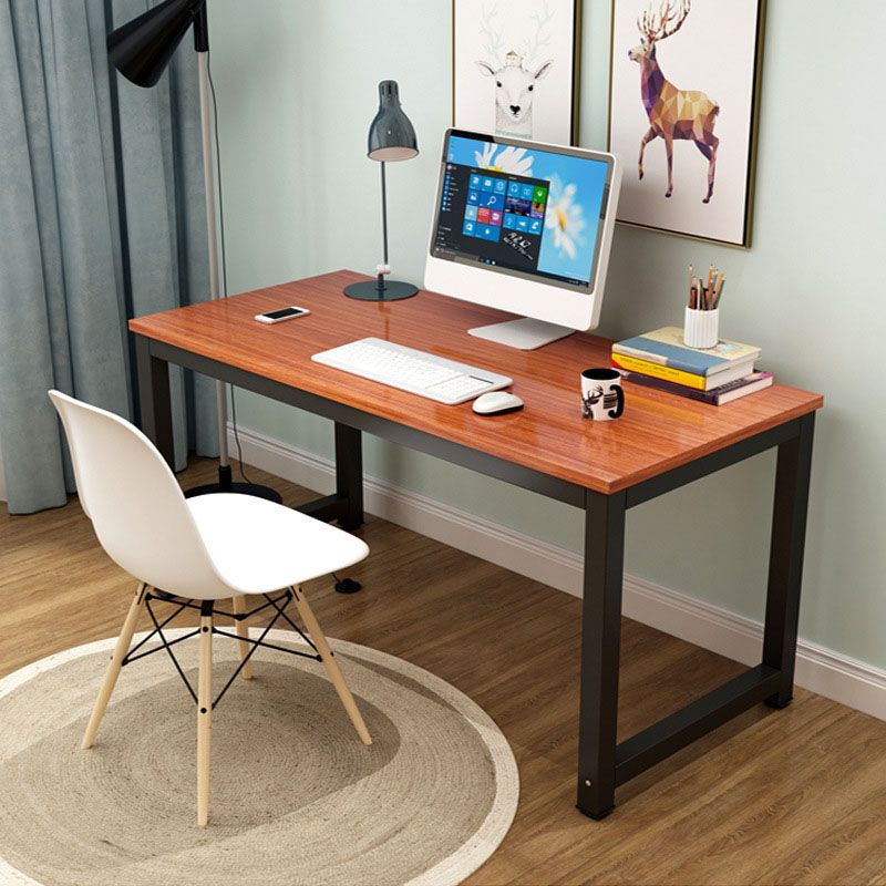 Mission Style Home Bedroom Desk Rectangular Office Artificial Wood Writing Desk Clearhalo 'furn' 'furn_office_desk' 'Furniture' 'furniture_office_desk' 'Office Desks' 'Office Furniture' 'office_desk' 1200x1200_f69bf802-e59b-41b1-a161-e9475e917643