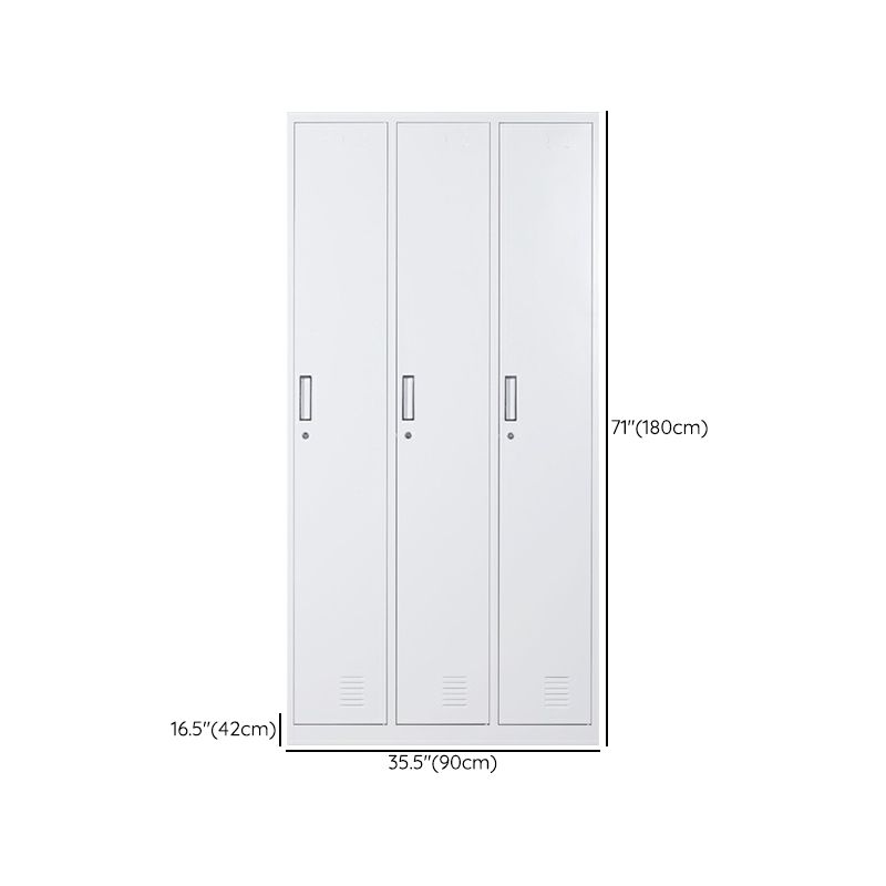 Metal Gray Cabinet for Bathroom Contemporary Storage Cabinet with Hinged Doors Clearhalo 'Armoires & Wardrobes' 'armoires_wardrobes' 'Bedroom Furniture' 'furn' 'furn_armoires_wardrobes' 'Furniture' 1200x1200_f69c49bf-a919-4d09-9bf3-47faee8f35c2