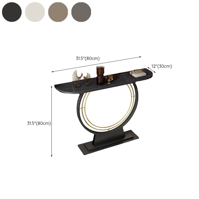 Tabla de acento contemporáneo Tabla de sofá de acabado antiguo en mármol