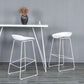 Scandinavian Plastic Bar Stools Footrest Indoor Counter Stool with Metal Legs