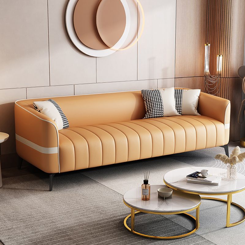 Contemporain 25,6 "H Faux Tuxedo bras SOFA pour le salon