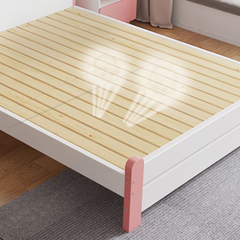 La estantería moderna de la cama de madera maciza incluida la cama con cabecera para el dormitorio