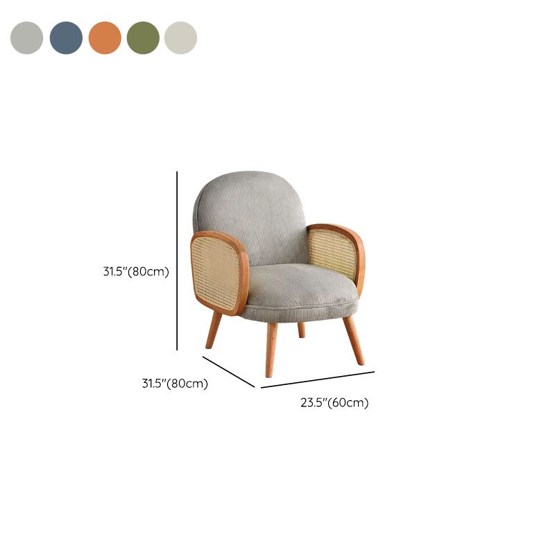 Contemporary Wooden Stain Resistant Polyester Sofa for Living Room