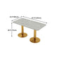 Sintered Stone Dining Table Traditional Luxury Dining Table with Gold Base Clearhalo 'Dining Tables & Seating' 'Dining Tables' 'dining_table' 'furn' 'furn_dining_table' 'Furniture' 'furniture_dining_table' 'Kitchen & Dining Furniture' 'kitchen' 'kitchen_dining_table' 1200x1200_f6a29ce7-e6ea-49f4-b1b5-a28ce31a5c7e