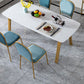 Rectangle Golden Base Dining Table Glam Faux Marble Table for Kitchen Clearhalo 'Dining Tables & Seating' 'Dining Tables' 'dining_table' 'furn' 'furn_dining_table' 'Furniture' 'Kitchen & Dining Furniture' 1200x1200_f6a2a646-8e32-478e-ab2e-fbb66166d2b1