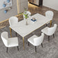 Sintered Stone Dining Table Luxury Style 4 Legs Base Rectangle Table for Dining Room Clearhalo ' dining_table' 'Dining Tables & Seating' 'Dining Tables' 'furn' 'furn_dining_table' 'Furniture' 'furniture_dining_table' 'Kitchen & Dining Furniture' 'kitchen&dining_furn' 'kitchen' 'kitchen_dining_table' 1200x1200_f6a30d37-066f-4cf5-826a-455ffa774944